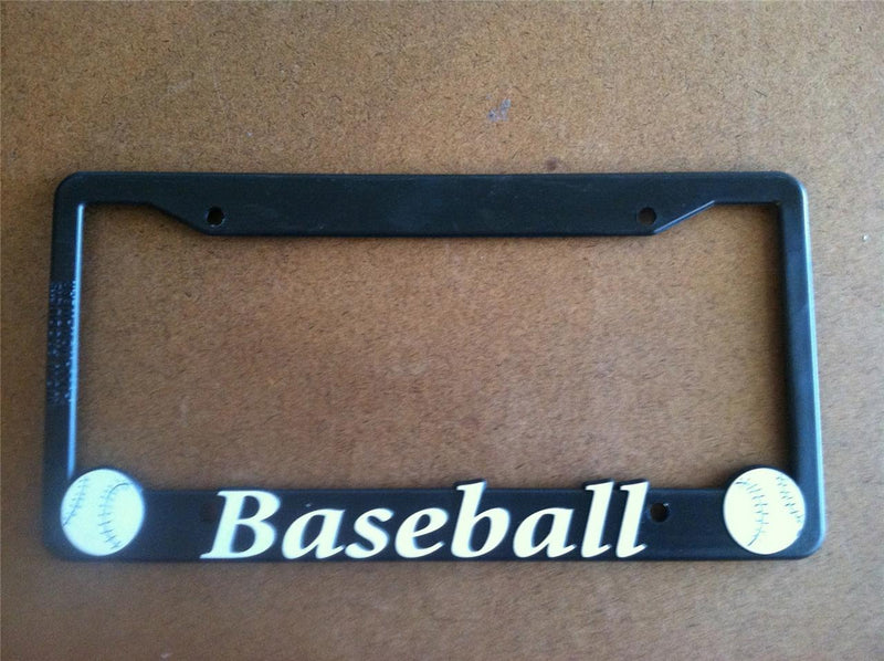 Black License Plate Frame Baseball Auto Accessory Novelty  Mod-GRAPH9856236-9
