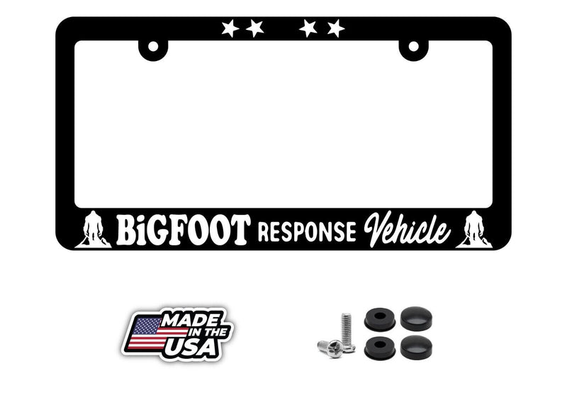 Bigfoot Response Vehicle Big Foot Sasquatch Funny License Plate Frame