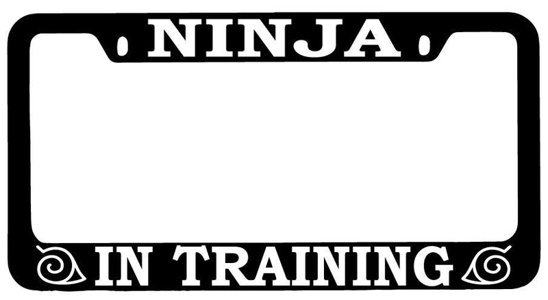 Black METAL License Plate Frame Ninja In Training Auto Accessory Naruto  Mod-GRAPH9856236-9092