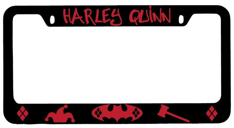 Harley Quinn (Design 1) Black METAL License Plate Frame DC  Mod-GRAPH9856236-9756