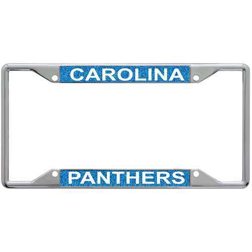 NFL Carolina Panthers Metal Inlaid Acrylic License Plate Frame