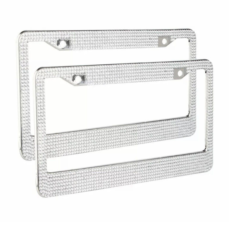 Bling Metal License Plate Frame Glitter Crystal Diamond Sparkling Rhinestone