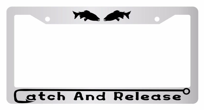 Chrome License Plate Frame Catch and Release Hook Auto Accessory  Mod-GRAPH9856236-5658