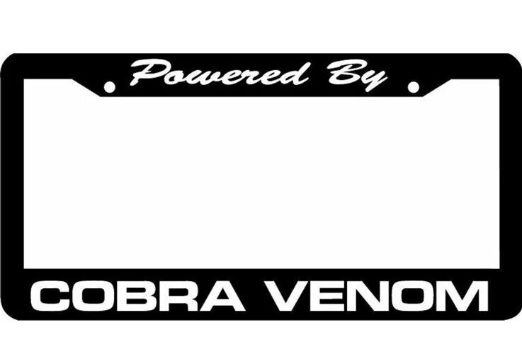 POWERED BY COBRA VENOM License Plate Frame v2
