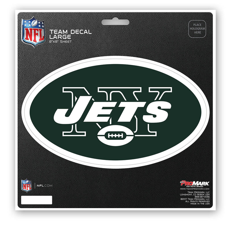 NFL New York Jets Decal Large 8"X8" Auto RV Boat Cooler Luggage