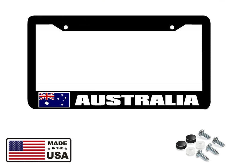 AUSTRALIA flag License Plate Frame Including Mounting Hardware Made In USA