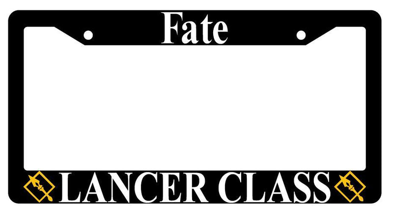 Fate Lancer Class Black Plastic License Plate Frame Auto Accessory  Mod-GRAPH9856236-2870
