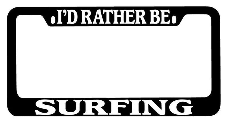 Black METAL License Plate Frame I&