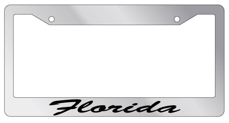 Chrome License Plate Frame CURSIVE Florida Auto Accessory 1252  Mod-GRAPH9856236-5063