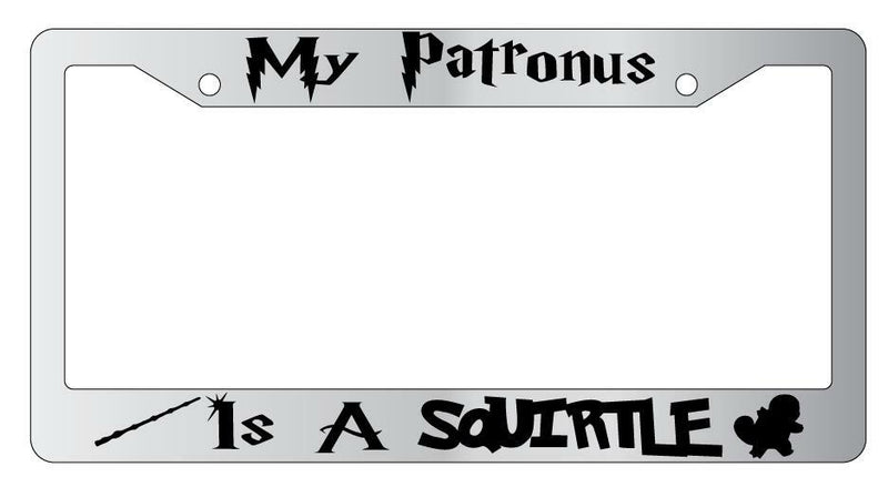 My Patronus Is A Squirtle Chrome METAL License Plate Frame For Harry Potter  Mod-GRAPH9856236-10074