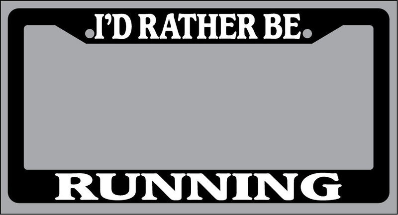 Black License Plate Frame "I&