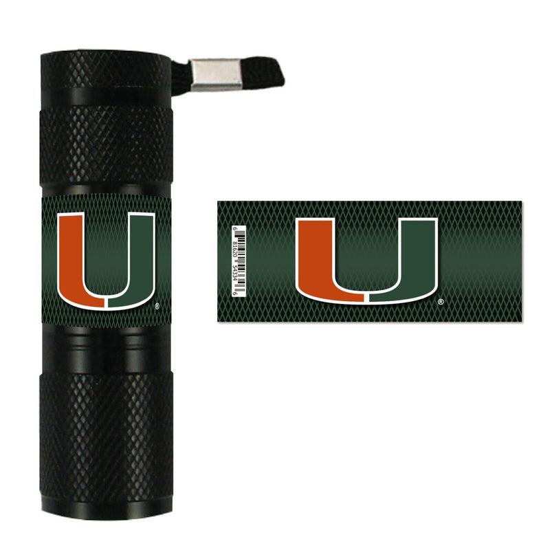 NCAA Miami Hurricanes LED Flashlight 1.1"x.3"x3.4"