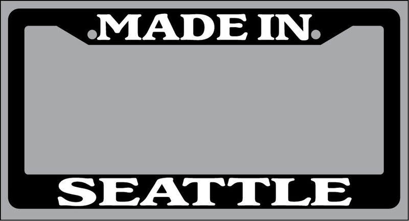 Black License Plate Frame "Made in Seattle" Auto Accessory Novelty 2671  Mod-GRAPH9856236-2988