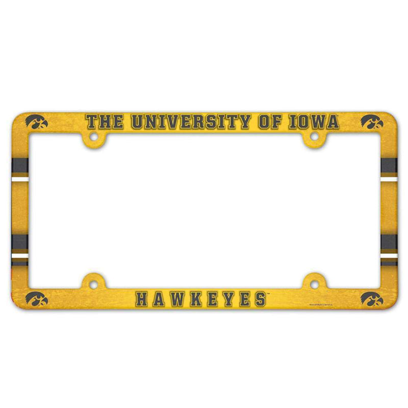 NCAA Iowa Hawkeyes Plastic License Plate Frame