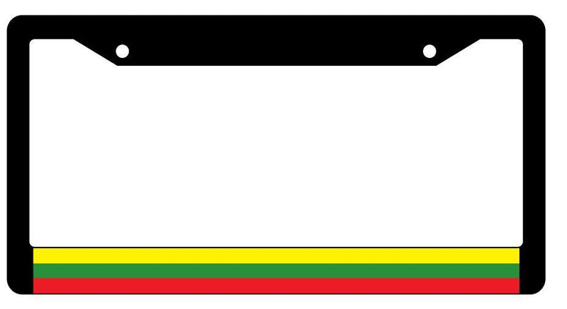 Lithuania Black Plastic License Plate Frame Auto Accessory World Flags  Mod-GRAPH9856236-2204