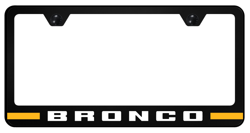 Ford Bronco UV Painted Unbreakable Polycarbonate License Plate Frame - Orange