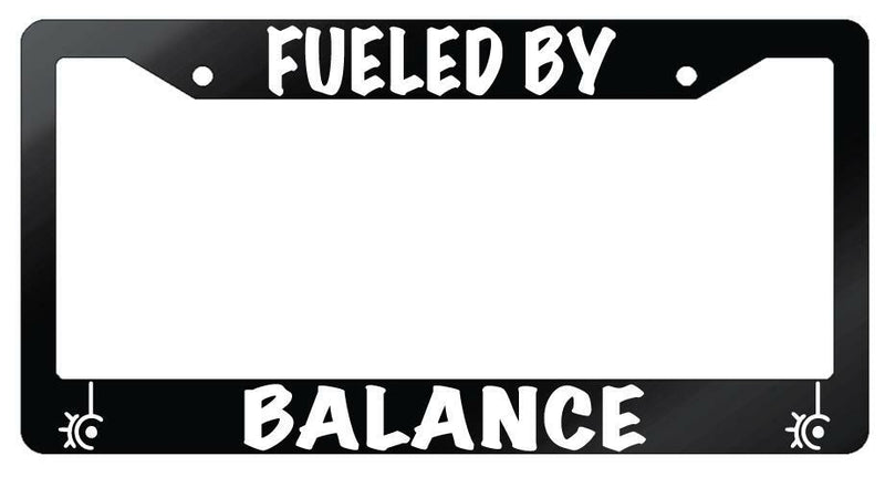 Fueled By Balance (Red Mage) Glossy Black Plastic License Plate Frame FFXIV  Mod-GRAPH9856236-7191