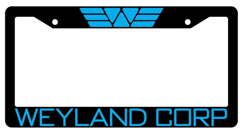 Weyland Corp. Black Plastic License Plate Frame Alien  Mod-GRAPH9856236-2045