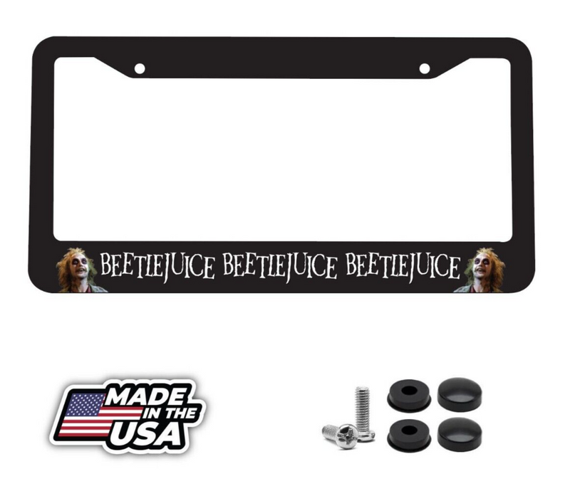 Beetle Juice Beetle Juice Movie Funny Horror Comedy Car License Plate Frame
