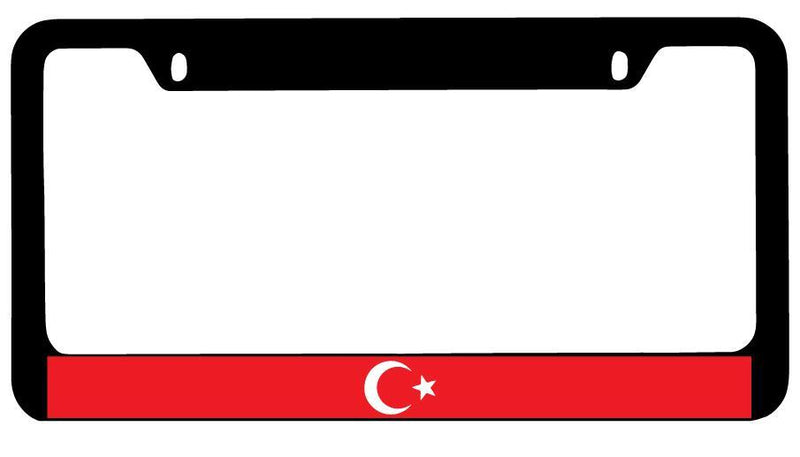 Turkey Black METAL License Plate Frame World Flags  Mod-GRAPH9856236-7810