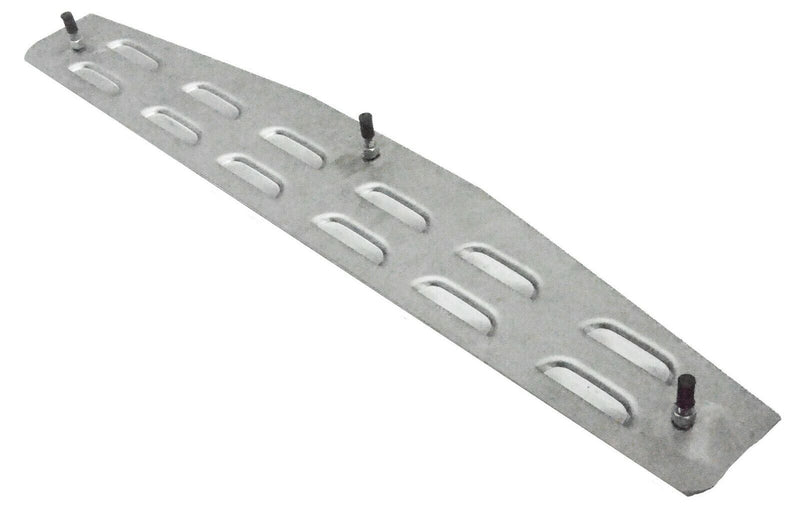 UP Rear Mud Flap Plates/Weights 24" x 4" Louvered Bolt-On Stainless 