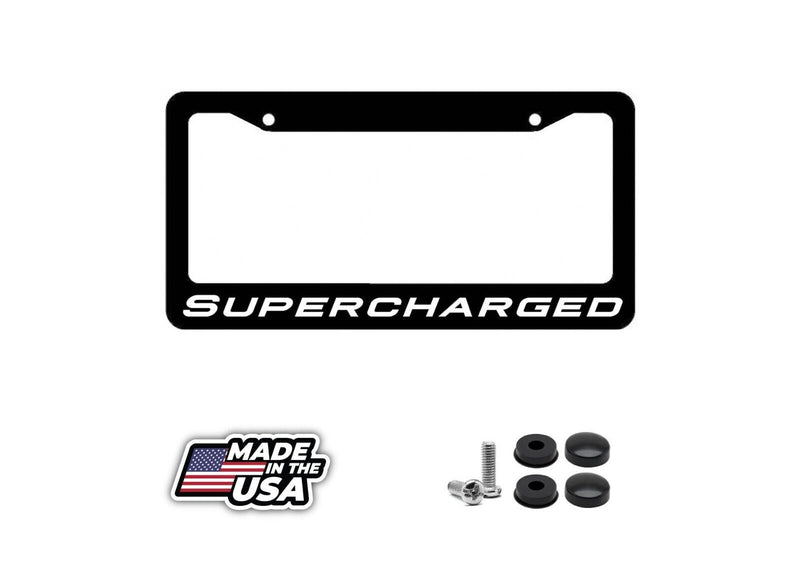 Supercharged License Plate Frame - Car Truck SUV Diesel JDM