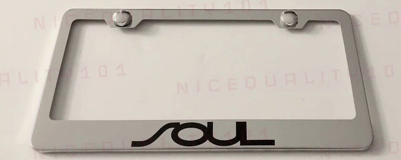 Soul Stainless Steel Chrome Finished License Plate Frame Holder