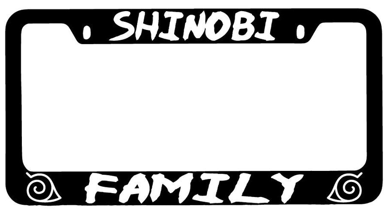 Black METAL License Plate Frame Shinobi Family Auto Naruto  Mod-GRAPH9856236-7879
