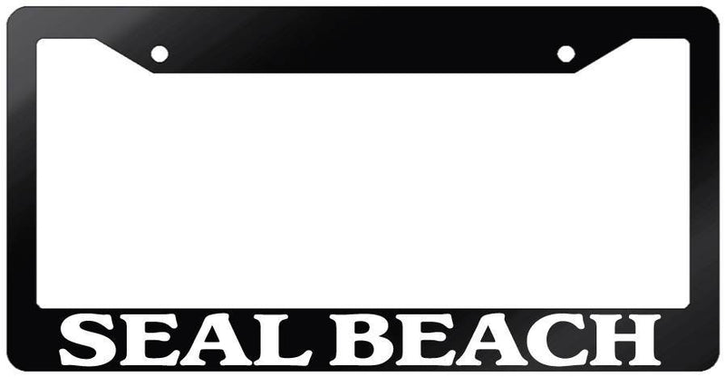 Glossy Black License Plate Frame SEAL BEACH Auto Accessory 2668  Mod-GRAPH9856236-7226