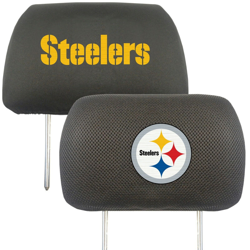 NFL Pittsburgh Steelers 2-Piece Embroidered Headrest Covers