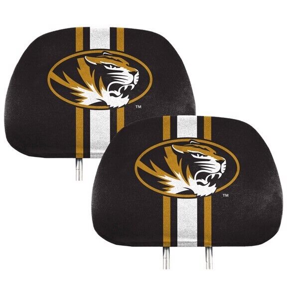 NCAA Missouri Tigers New 2-Piece Printed Headrest Covers