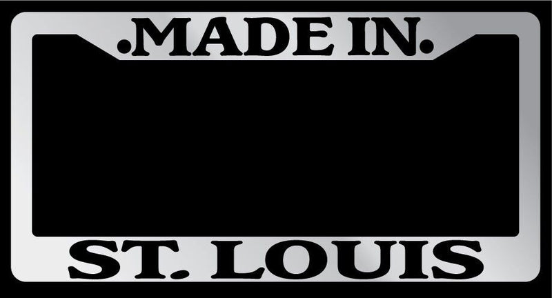 Chrome METAL License Plate Frame Made In St. Louis Auto Accessory  Mod-GRAPH9856236-10020
