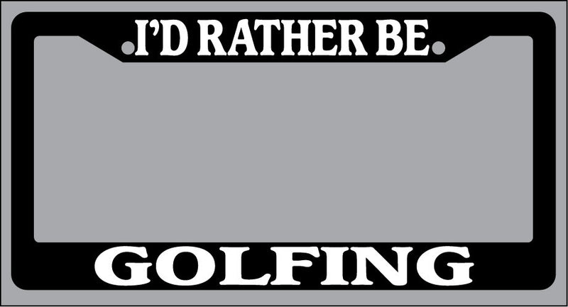Black License Plate Frame "I&