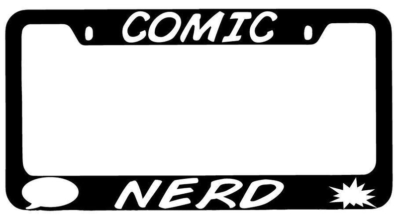 Comic Nerd Black METAL License Plate Frame DC  Mod-GRAPH9856236-7899