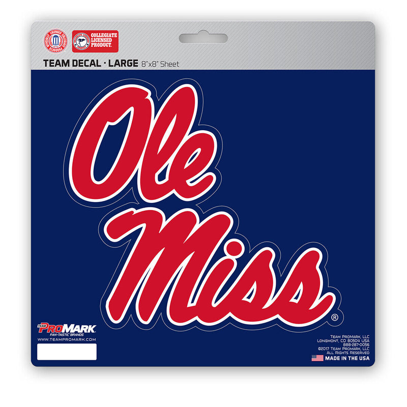 NCAA Ole Miss Rebels Decal Large 8"X8" Auto RV Cooler Luggage