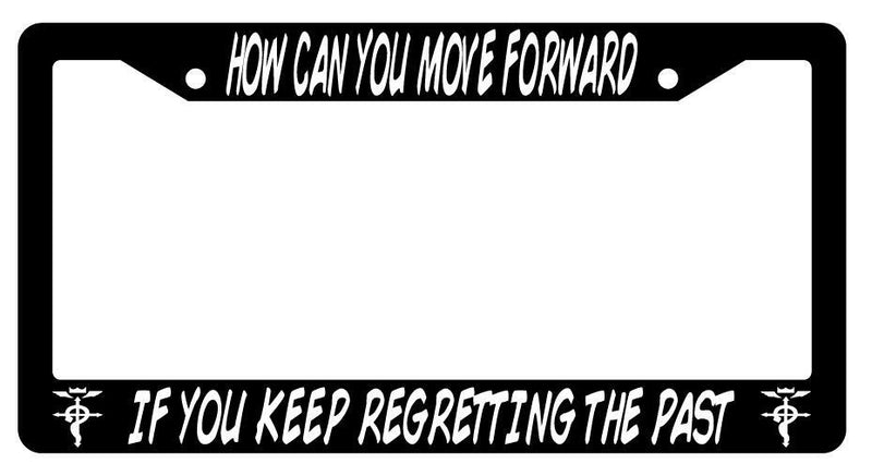 How Can You Move Forward Black Plastic License Plate Frame FMA  Mod-GRAPH9856236-527