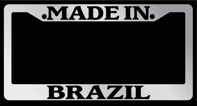 Chrome License Plate Frame Made in Brazil Auto Accessory 1144  Mod-GRAPH9856236-1666