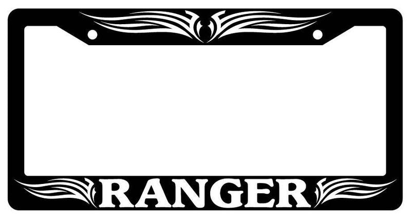 Black License Plate Frame RANGER TRIBAL 