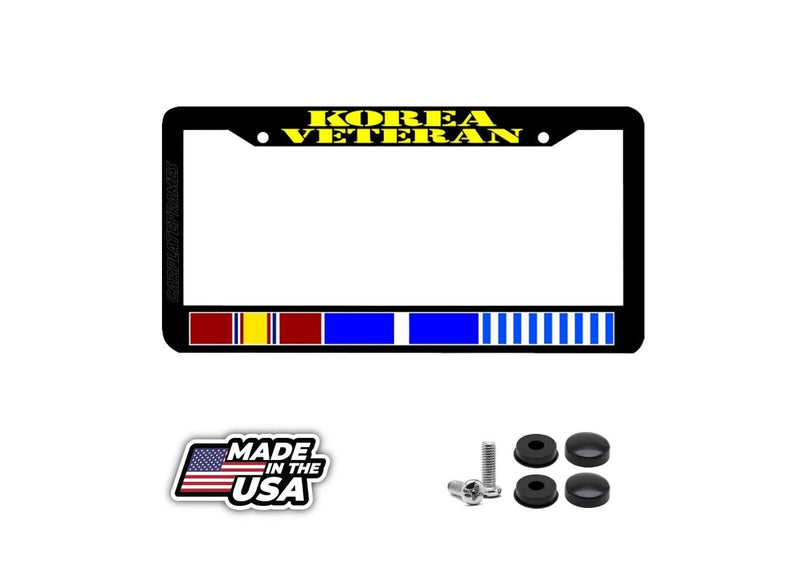 KOREA VETERAN service ribbon korean war veteran License Plate Frame