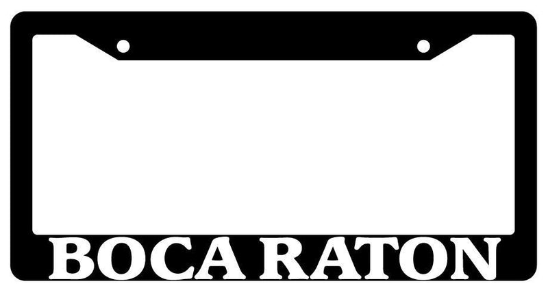 Black License Plate Frame New City State Boca Raton Auto Accessory 1138  Mod-GRAPH9856236-1424