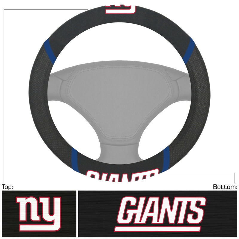 NFL New York Giants Embroidered Steering Wheel Cover