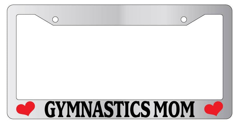 Chrome METAL License Plate Frame GYMNASTICS MOM Auto Accessory  Mod-GRAPH9856236-8006