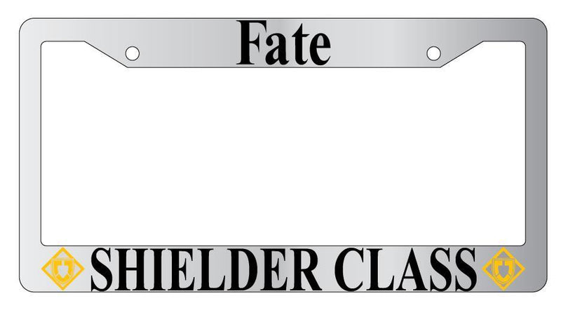 Fate Shielder Class Chrome METAL License Plate Frame Auto Anime  Mod-GRAPH9856236-8682