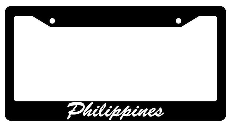 Philippines Cursive Black License Plate Frame Auto Accessory  Mod-GRAPH9856236-304