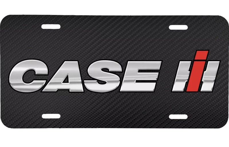 CASE IH LOGO FARMALL TRACTOR INTERNATIONAL HARVASTER BLACK CARBON LICENSE PLATE