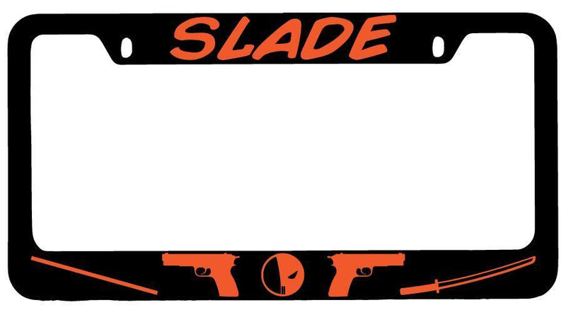 Slade Black METAL License Plate Frame Auto Accessory DC  Mod-GRAPH9856236-7918