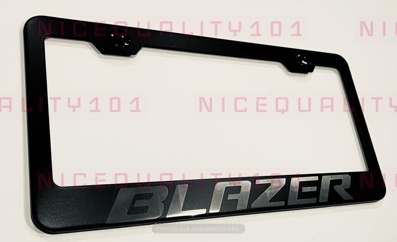 Laser Engraved Etched Blazer Stainless Steel License Plate Frame