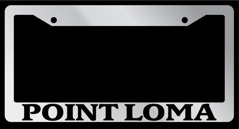 Chrome METAL License Plate Frame POINT LOMA Auto Accessory 2537  Mod-GRAPH9856236-8256