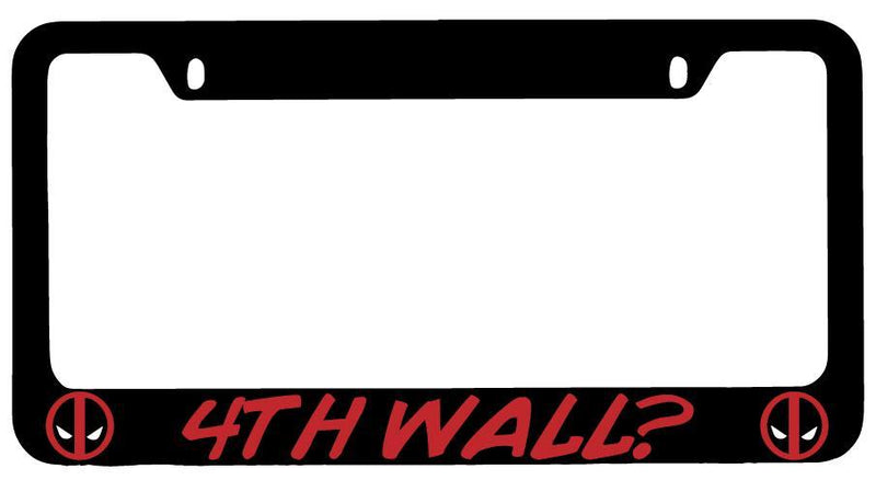 Black METAL 4th Wall? License Plate Frame Auto Accessory For Deadpool  Mod-GRAPH9856236-9212