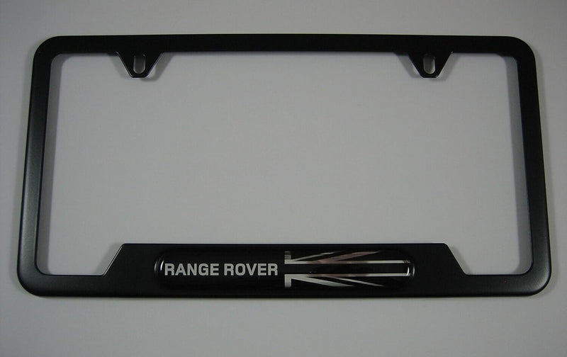 Range Rover Land Rover Logo Black Finish Steel License Plate Frame Genuine New